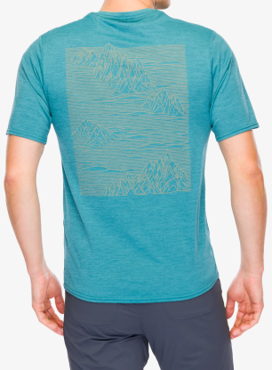 Tričko Patagonia Cap Cool Daily Graphic Shirt - strataspire/wetland blue x-dye