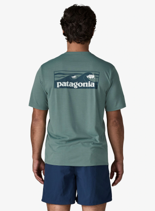Tričko Patagonia Cap Cool Daily Shirt Boardshort Logo - blue sage/l.blue sage x-dye