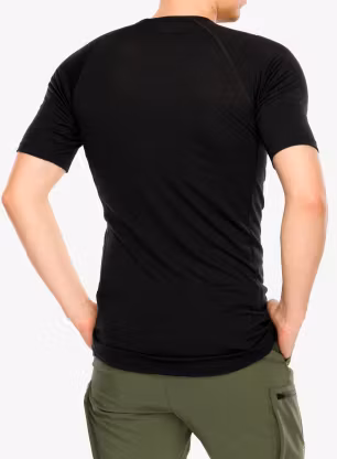 Funkčné tričko Icebreaker Merino Blend 125 ZoneKnit SS Crewe - black
