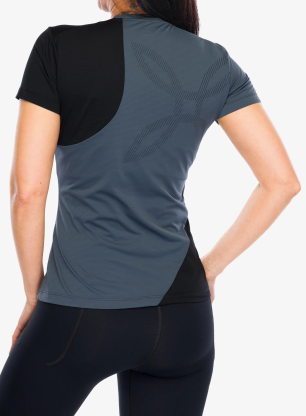 Dámske športové tričko Montura Mix-Up T-Shirt - lead/black