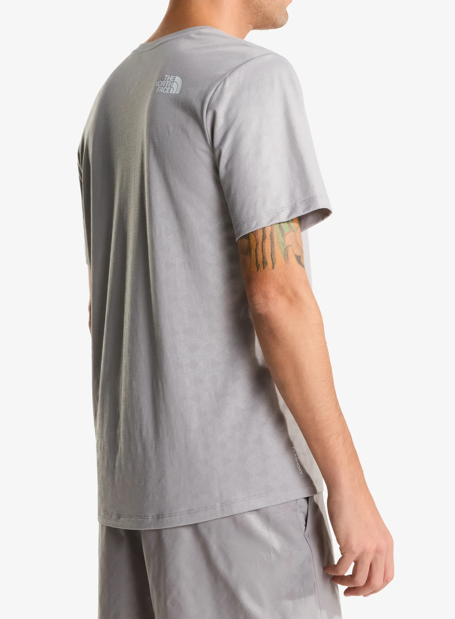 Tréningové tričko The North Face 24/7 Pentadome Embossed Reg SS Tee - meld grey
