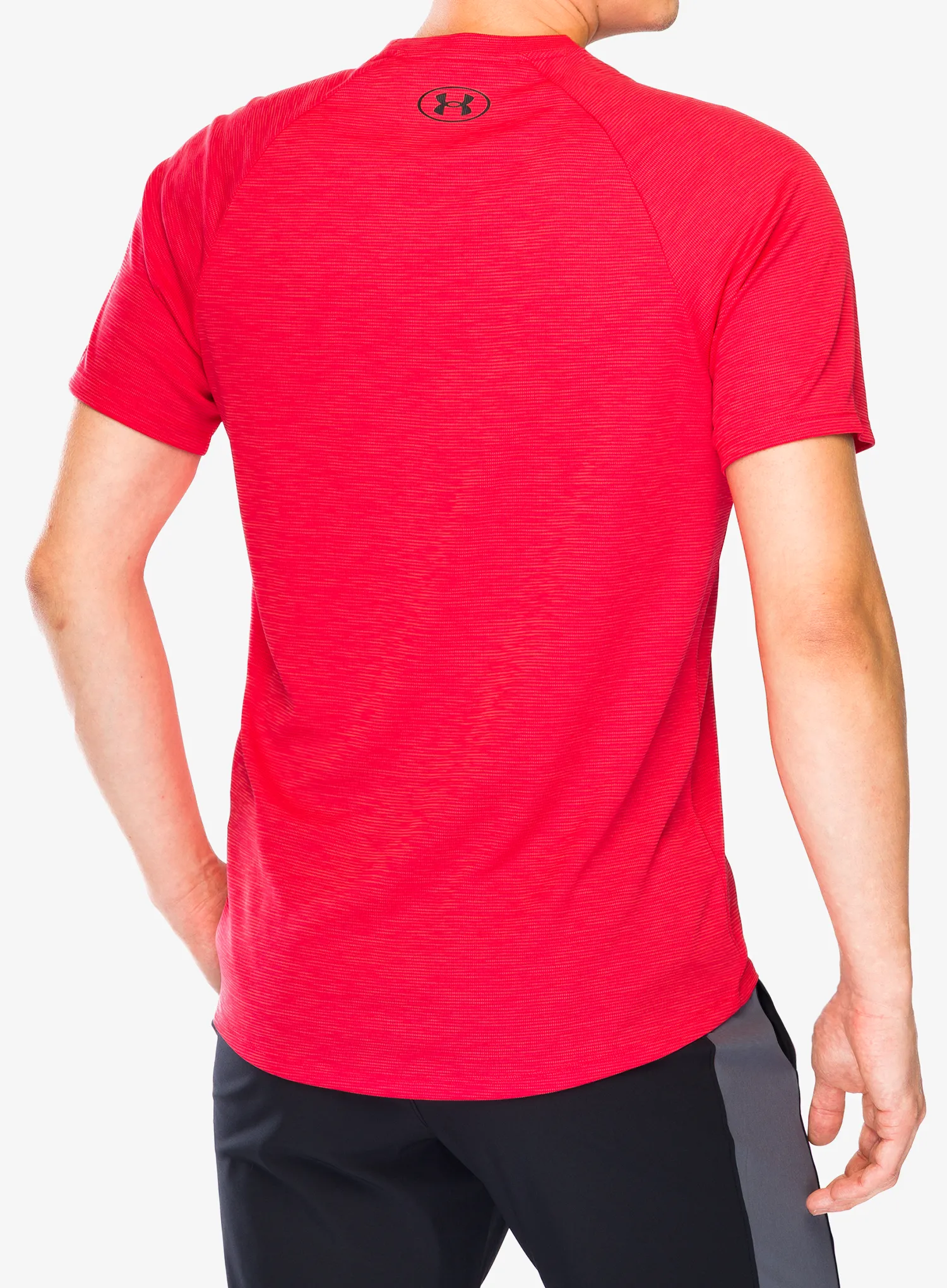 Tréningové tričko Under Armour Tech Textured S/S - racer red/black