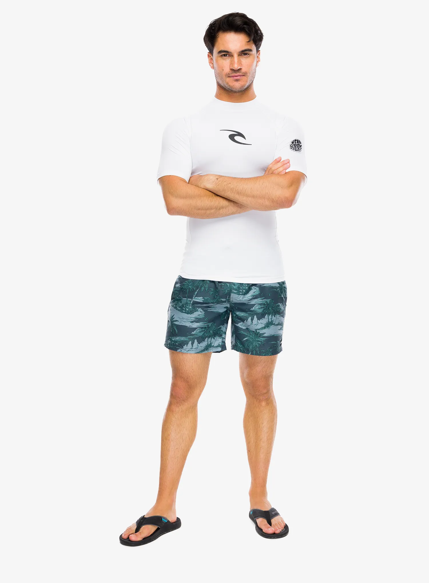 UV tričko Rip Curl Lycra Waves Upf Perf S/S - white