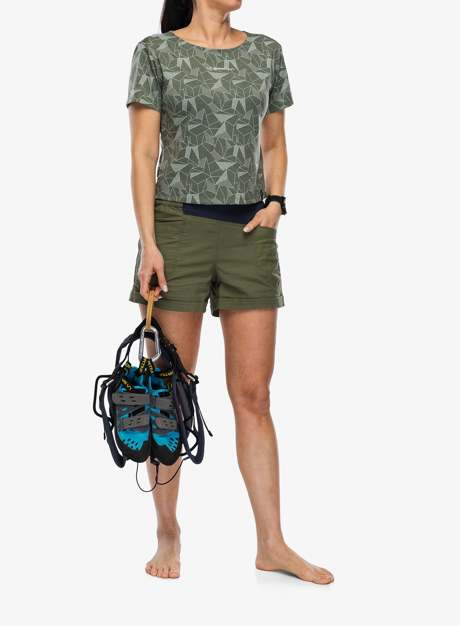 Lezecké tričko dámske La Sportiva Dimension T-Shirt - cypress
