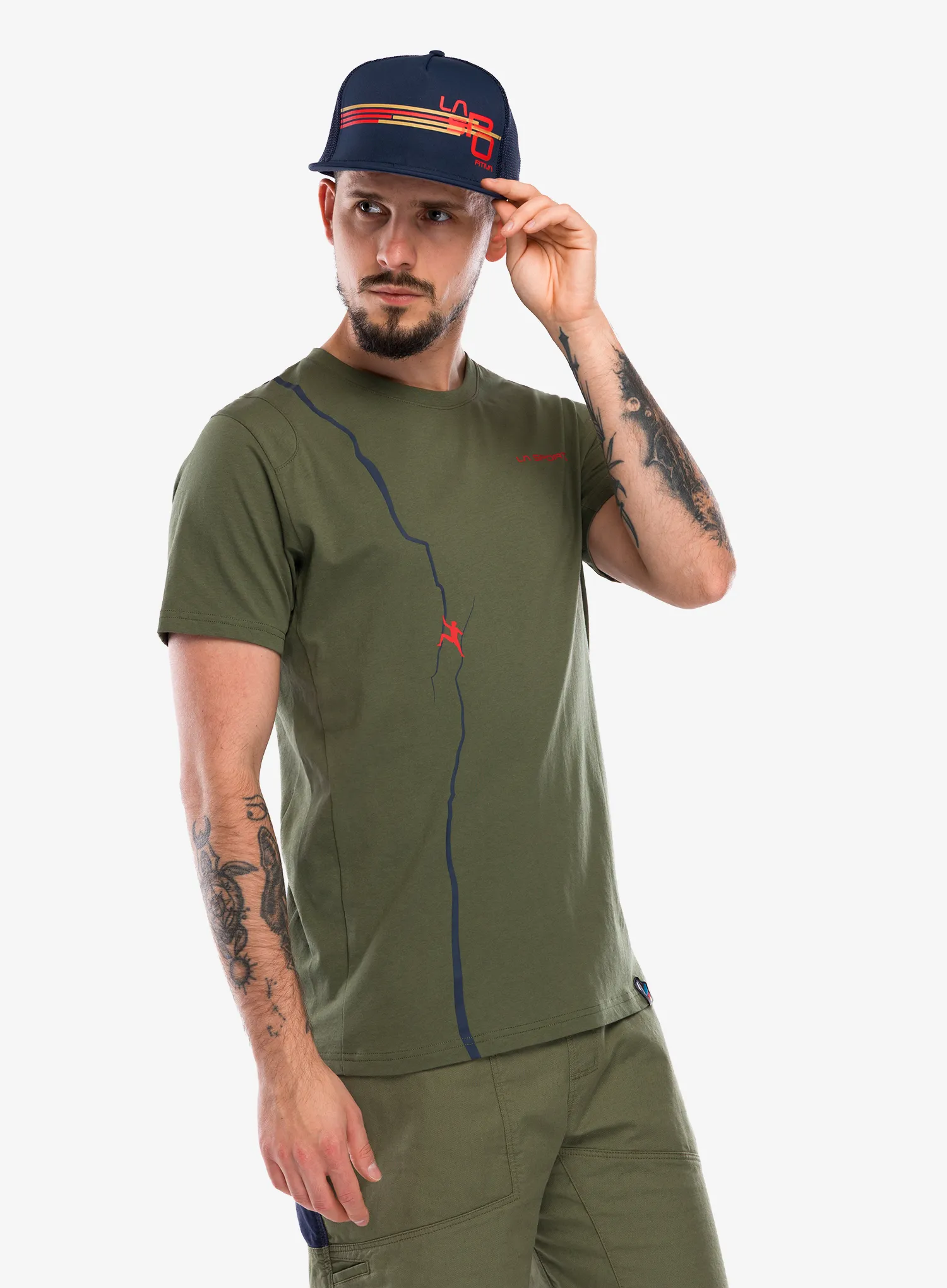 Lezecké tričko La Sportiva Route T-Shirt - cypress/night sky