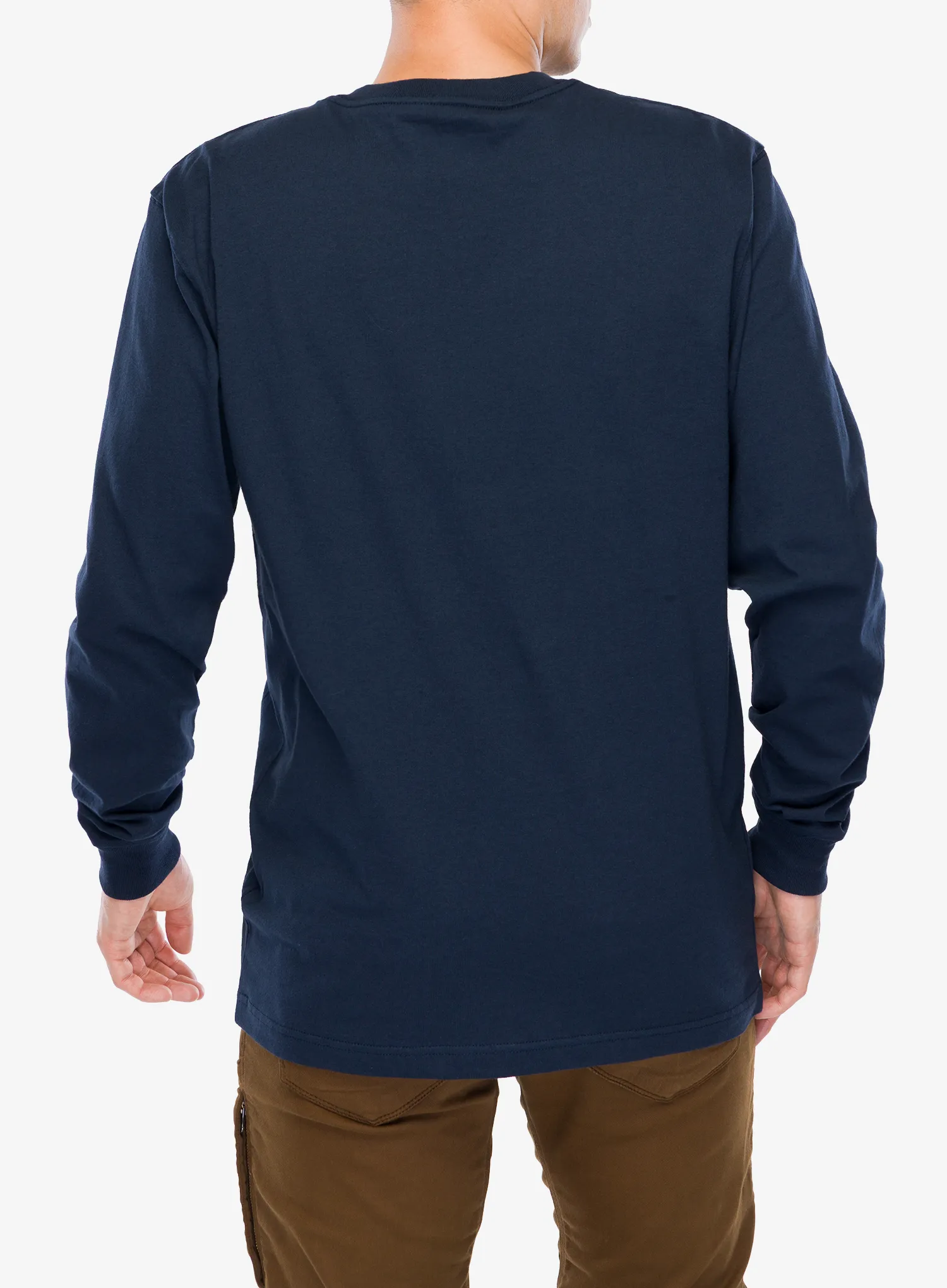 Tričko s dlhými rukávmi Carhartt Workwear Pocket T-Shirt L/S - navy