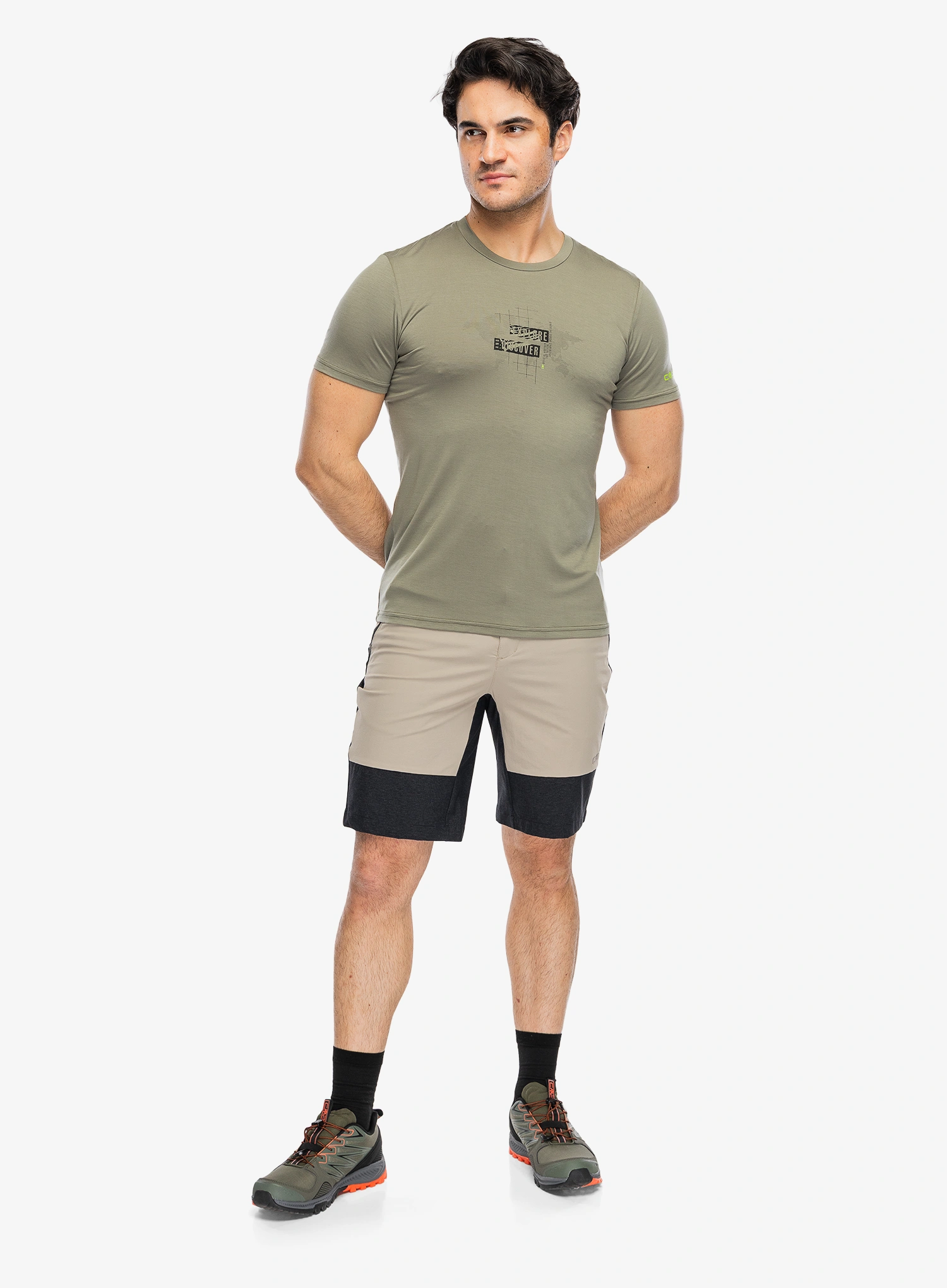 Tričko s potlačou CMP Verte T-Shirt - sage/pine