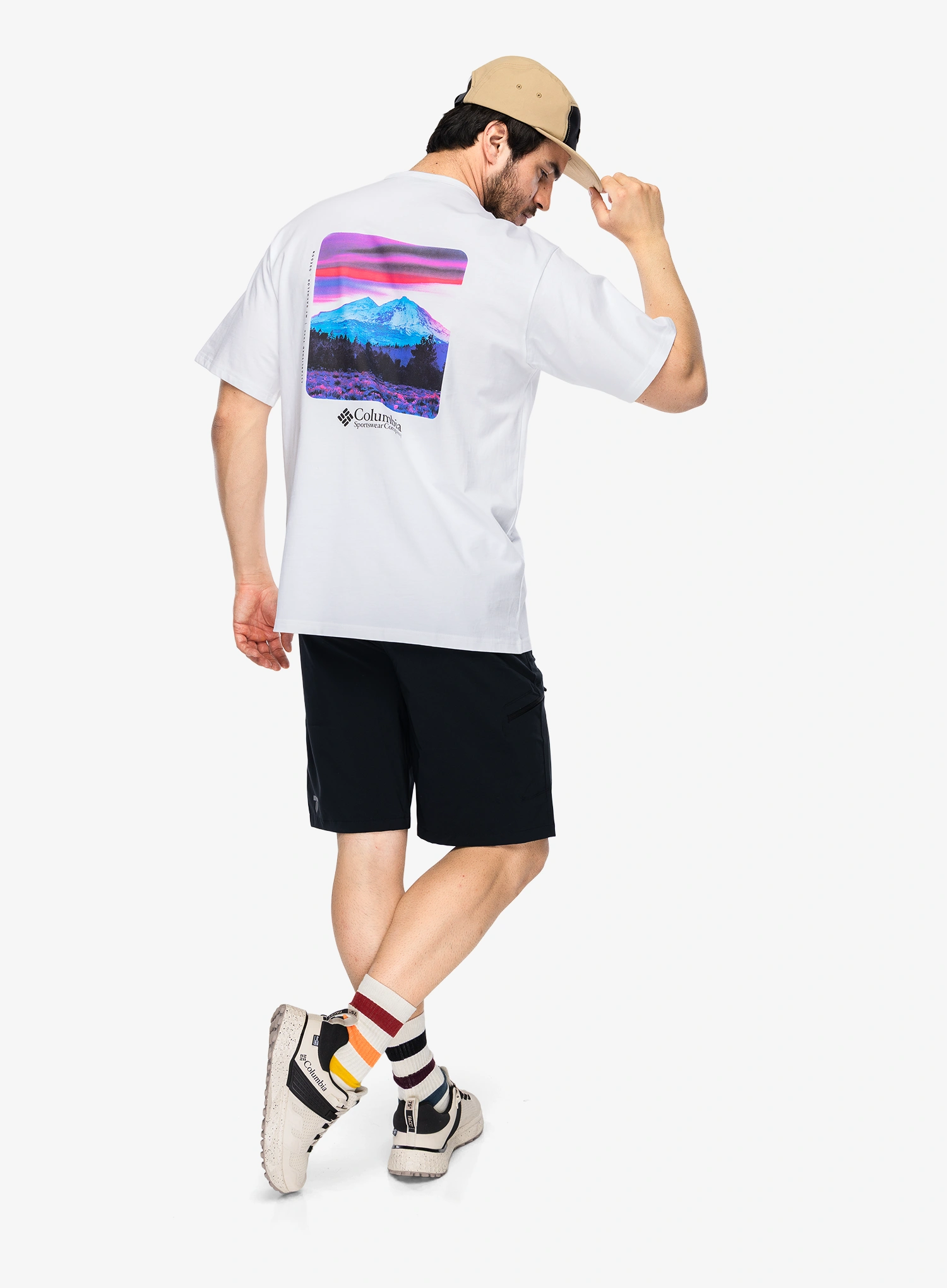 Tričko s potlačou Columbia CSC Heavyweight Back Graphic Tee - white/photoreal cmyk