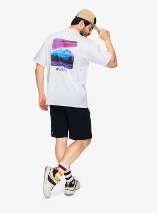 Tričko s potlačou Columbia CSC Heavyweight Back Graphic Tee - white/photoreal cmyk