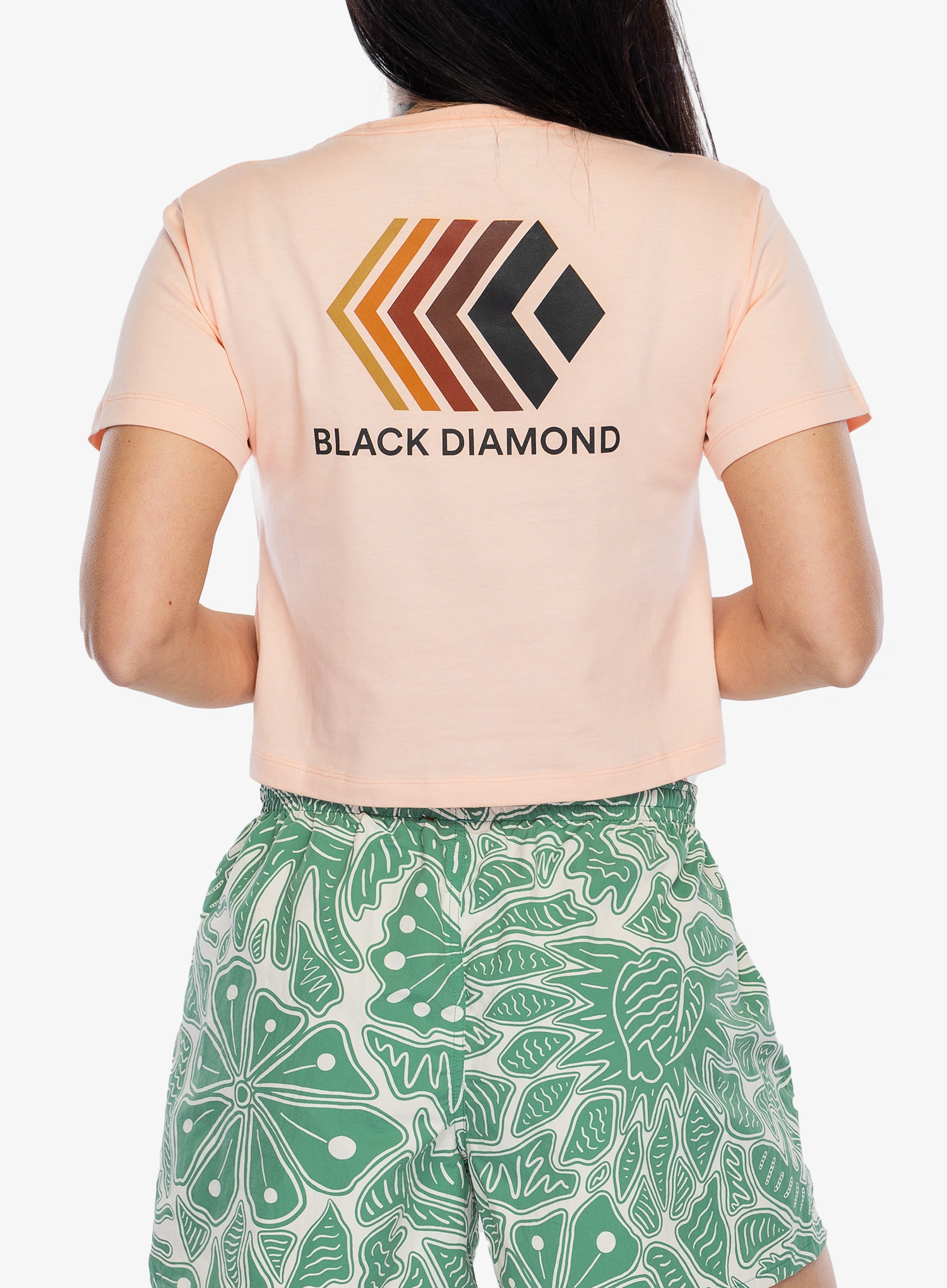 Tričko s potlačou dámske Black Diamond Faded Crop SS Tee - alpine sunrise