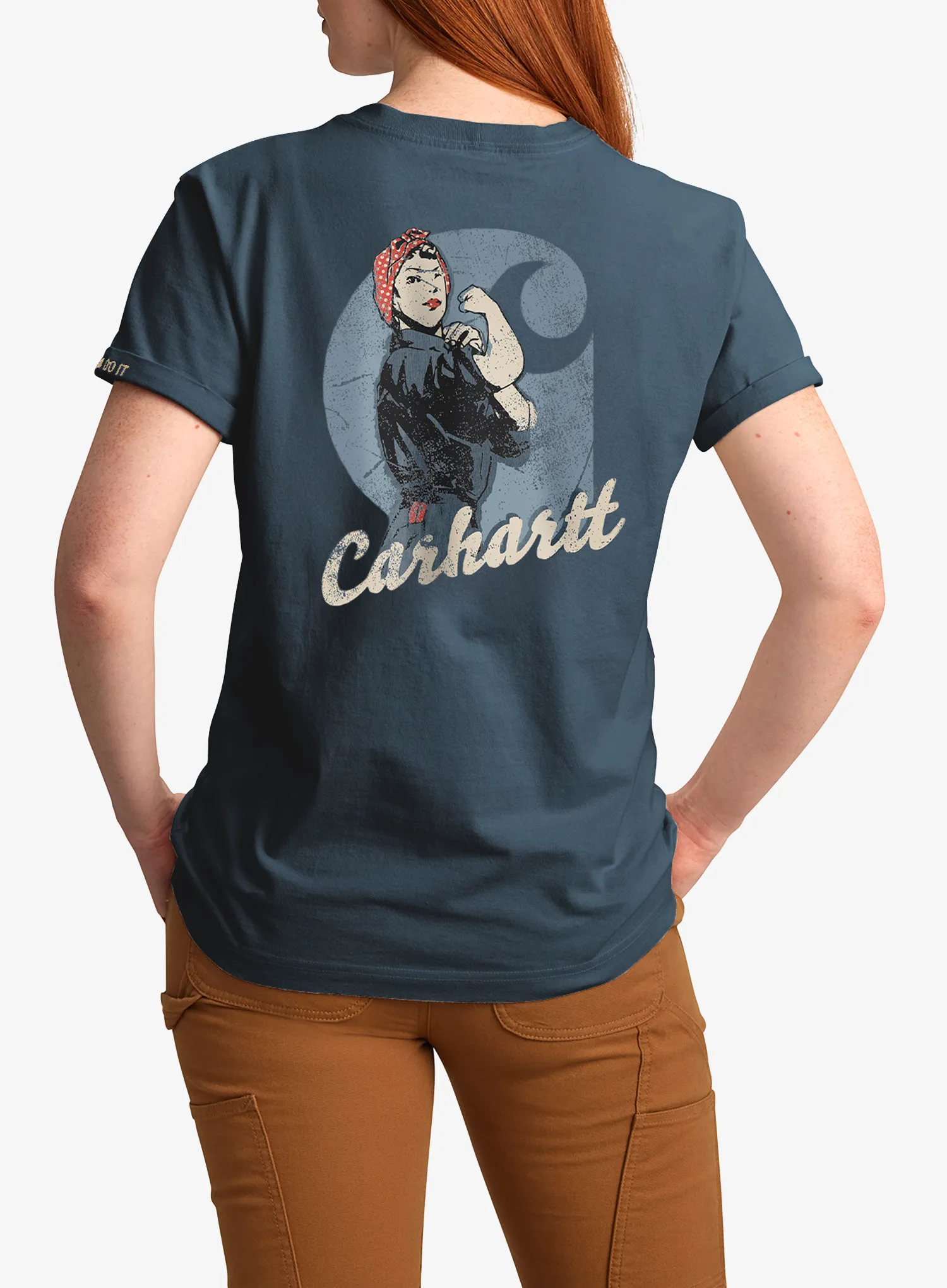 Tričko s potlačou dámske Carhartt Dearborn Loose Rosie T-Shirt - iron blue