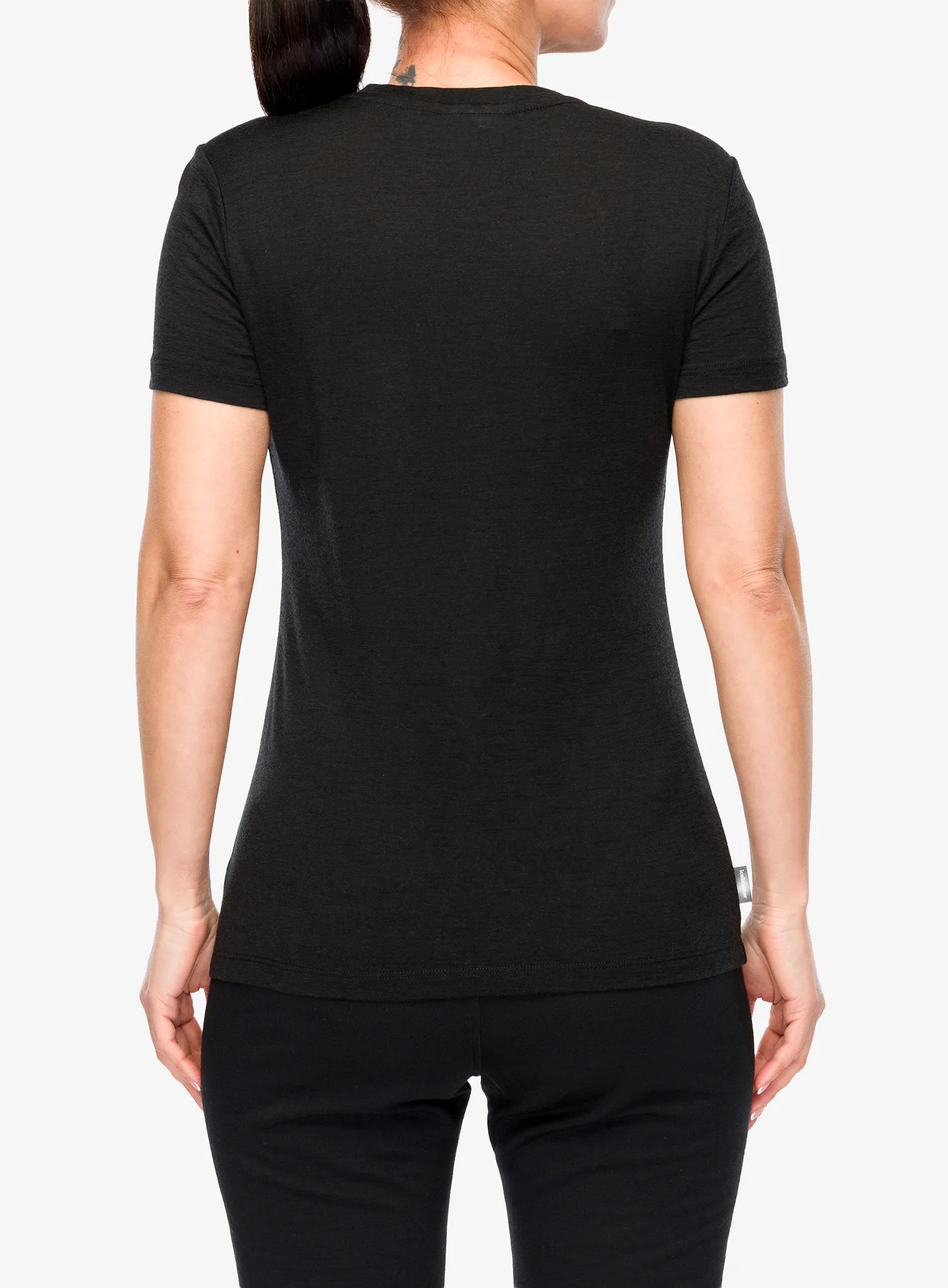 Tričko s potlačou dámske Icebreaker Merino 150 Tech Lite III SS Tee Hike Path - black
