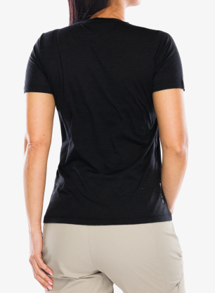 Tričko s potlačou dámske Salewa Eagle Dotted Mtn Am T-Shirt - black out