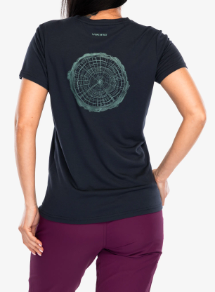 Tričko s potlačou dámske Viking Rune Bamboo - navy/turquise