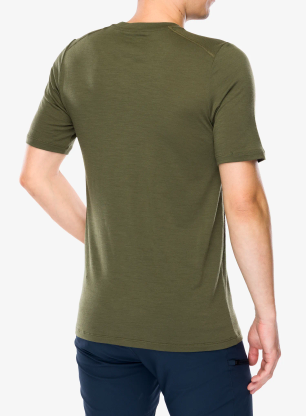 Tričko s potlačou Fjallraven Abisko Wool Classic SS - laurel green
