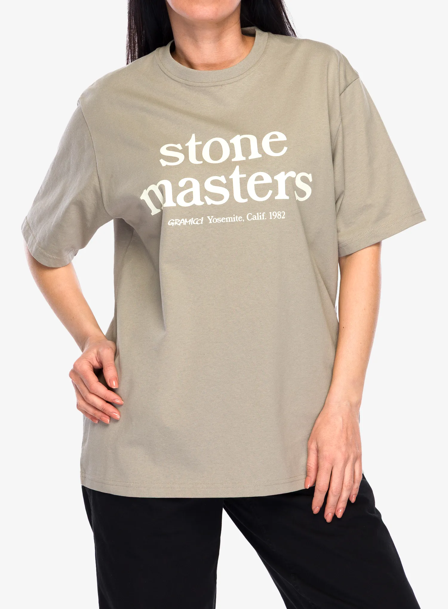 Tričko s potlačou Gramicci Stonemasters Tee - khaki