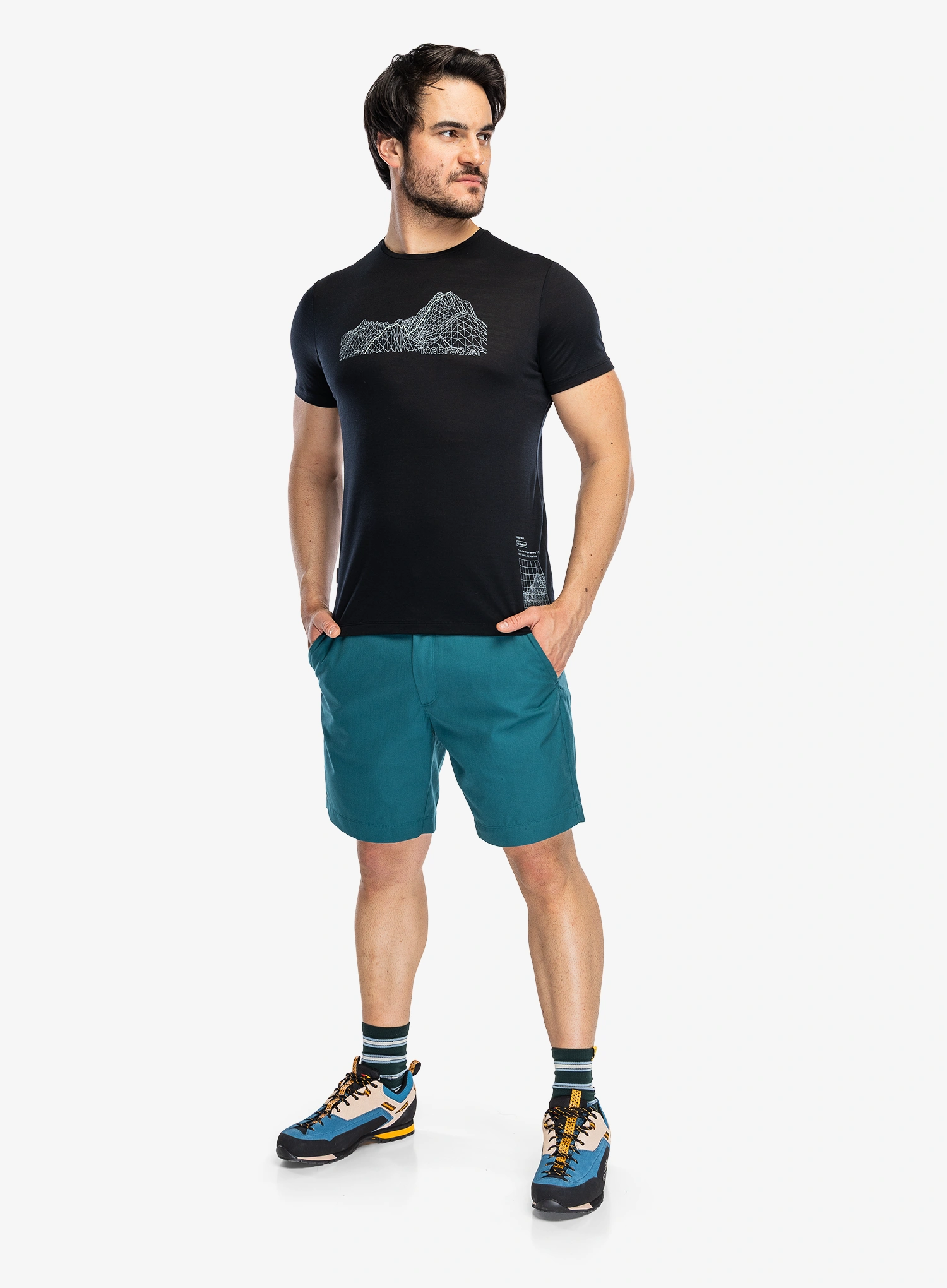 Tričko s potlačou Icebreaker Merino 125 Cool-Lite Sphere SS Tee Beta - black