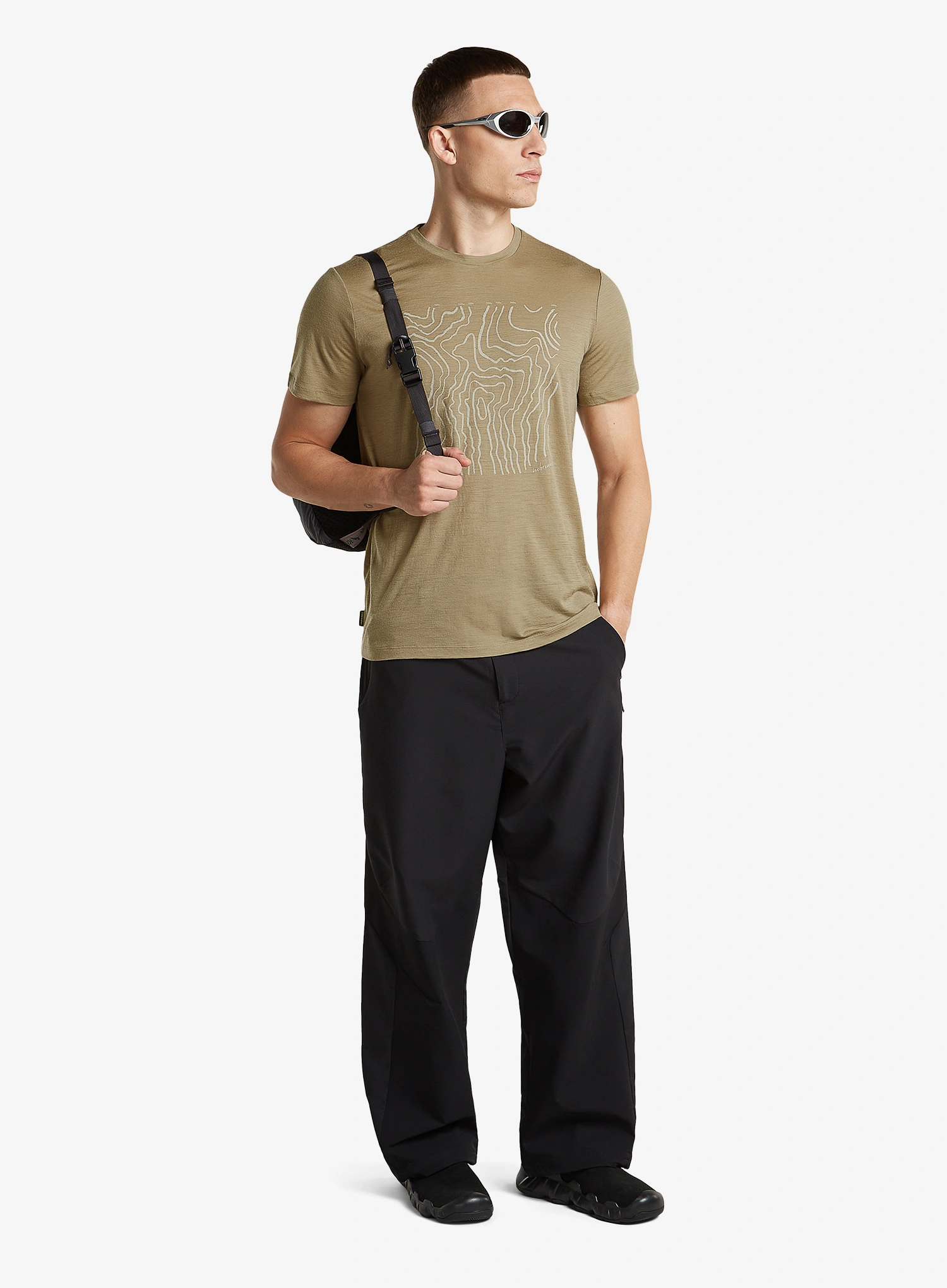 Tričko s potlačou Icebreaker Merino 150 Tech Lite SS Tee Great Heights - cumin