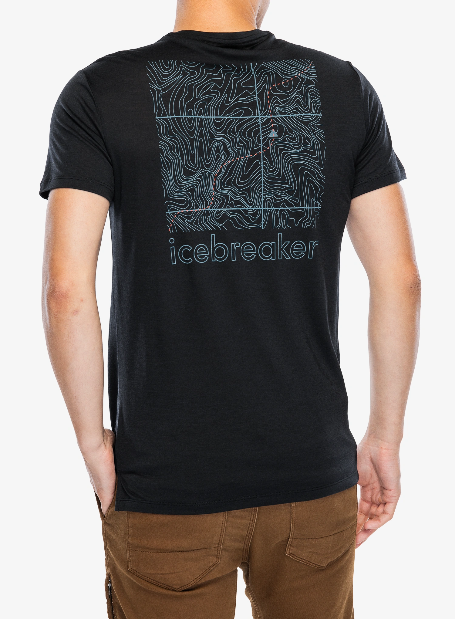 Tričko s potlačou Icebreaker Merino Blend 125 Cool-Lite Sphere SS Tee Trail - black
