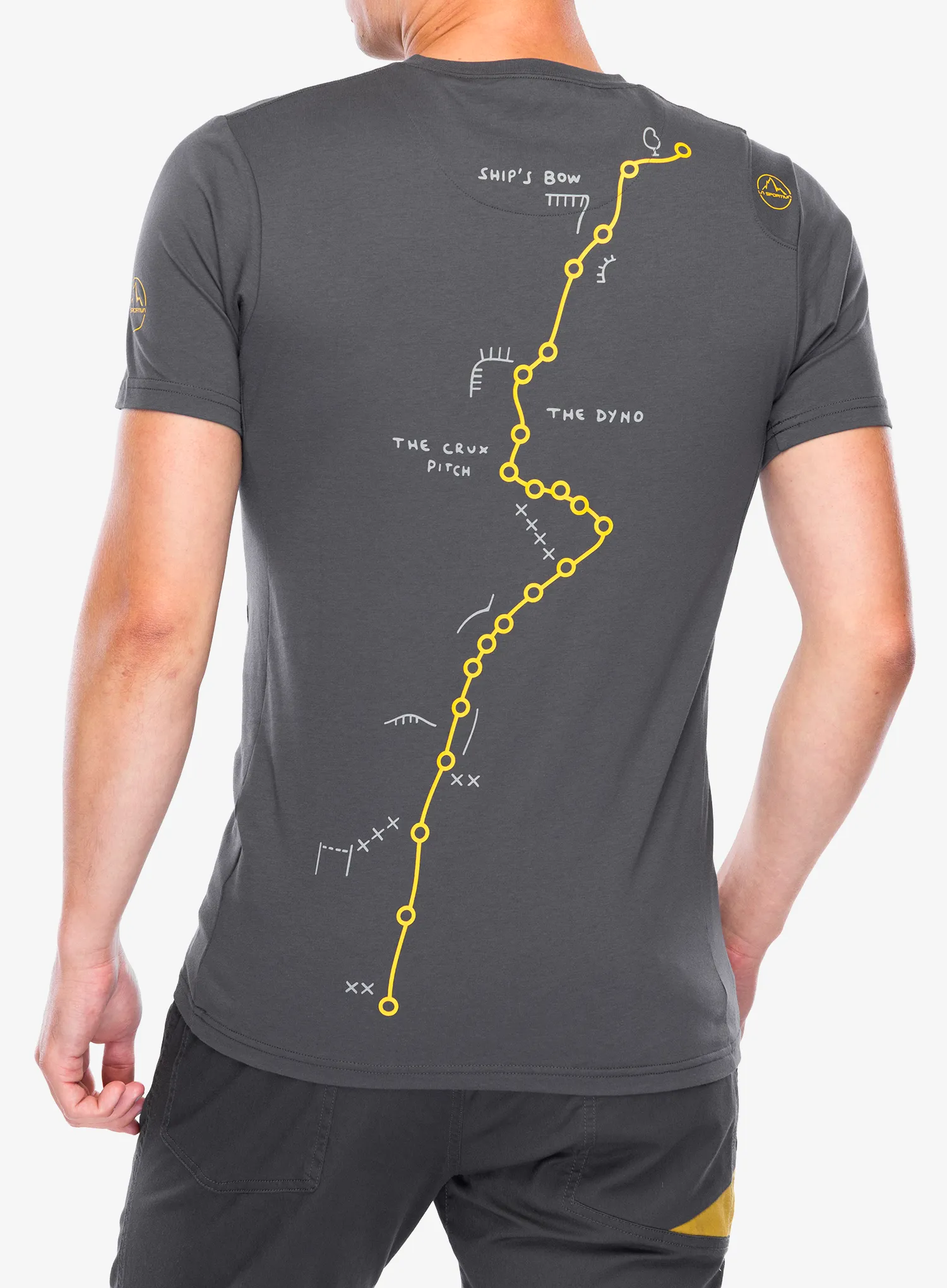 Tričko s potlačou La Sportiva Dawn Wall T-Shirt - onyx