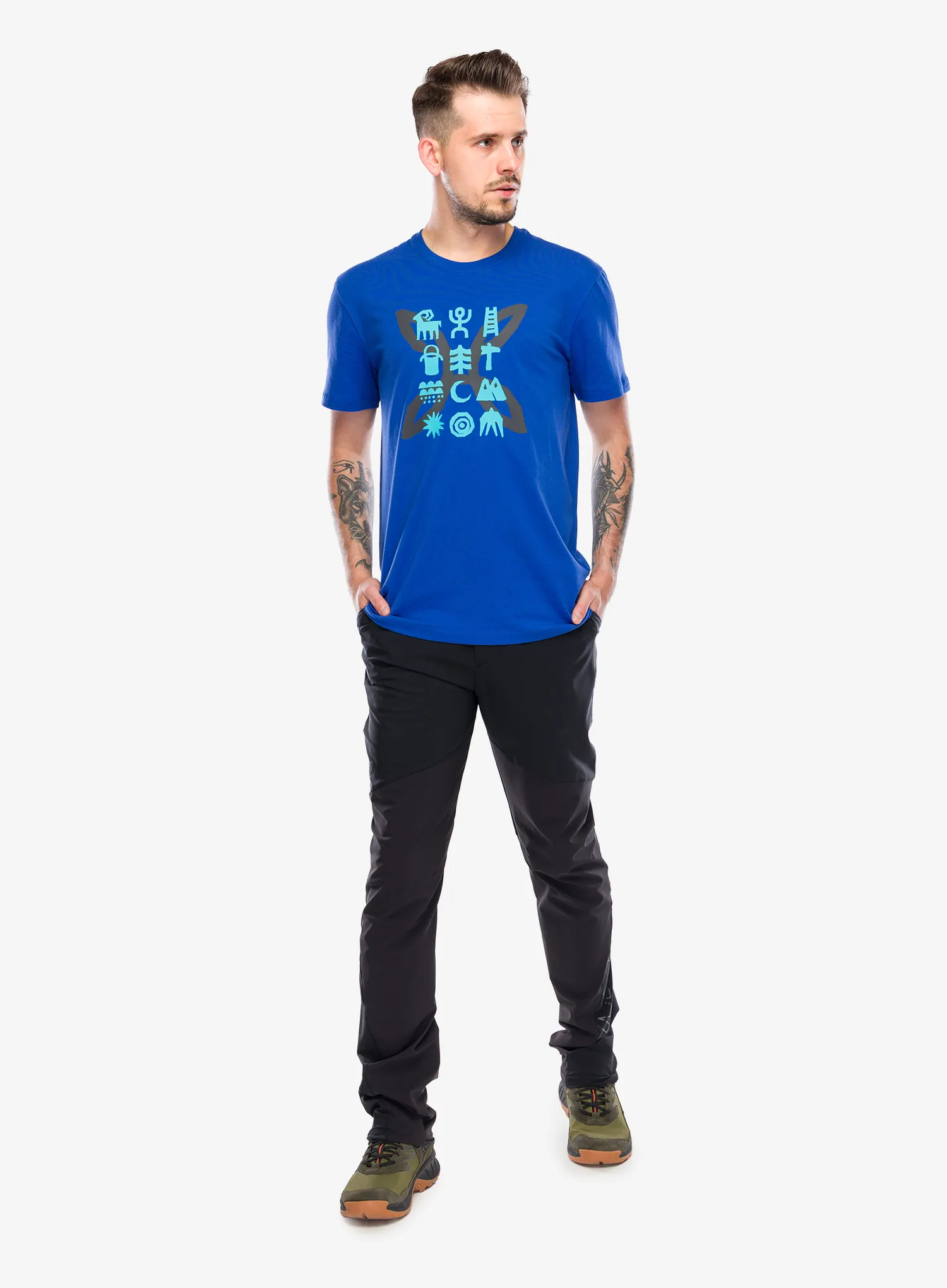 Tričko s potlačou Montura Rock Painting T-Shirt - b.blue