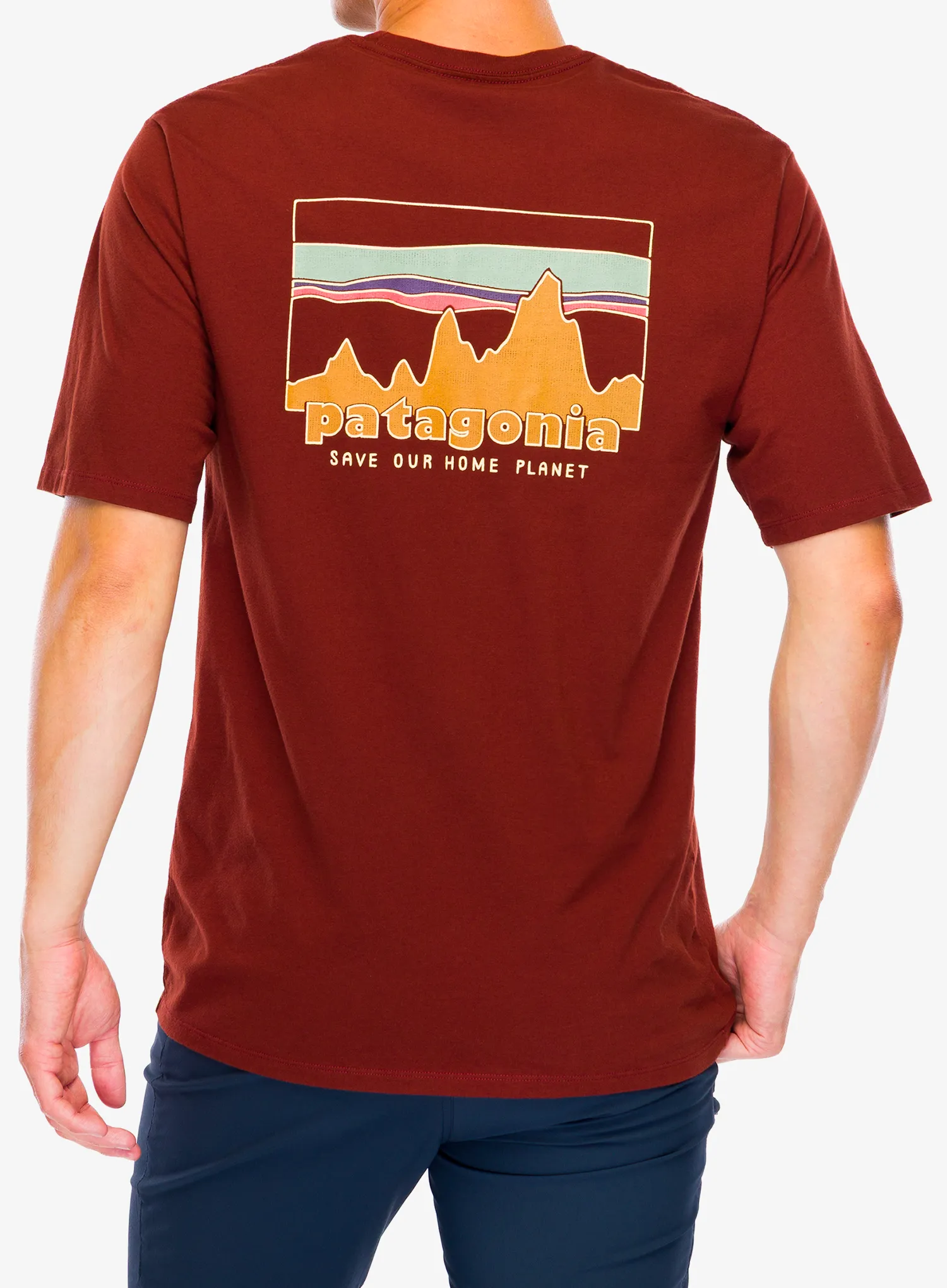 Tričko s potlačou Patagonia 73 Skyline Organic T-Shirt - dried vanilla