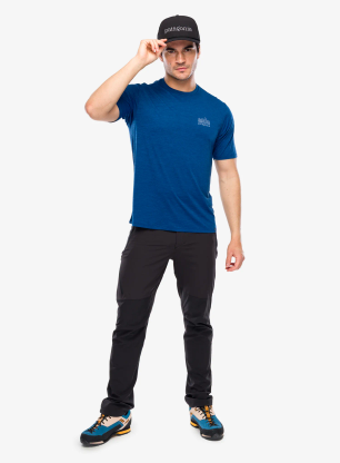 Tričko s potlačou Patagonia Cap Cool Daily Shirt Strataspire - c.blue/light c.blue x-dye
