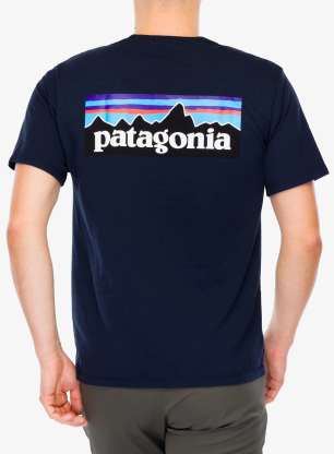 Tričko s potlačou Patagonia P-6 Logo Responsibili-Tee - new navy