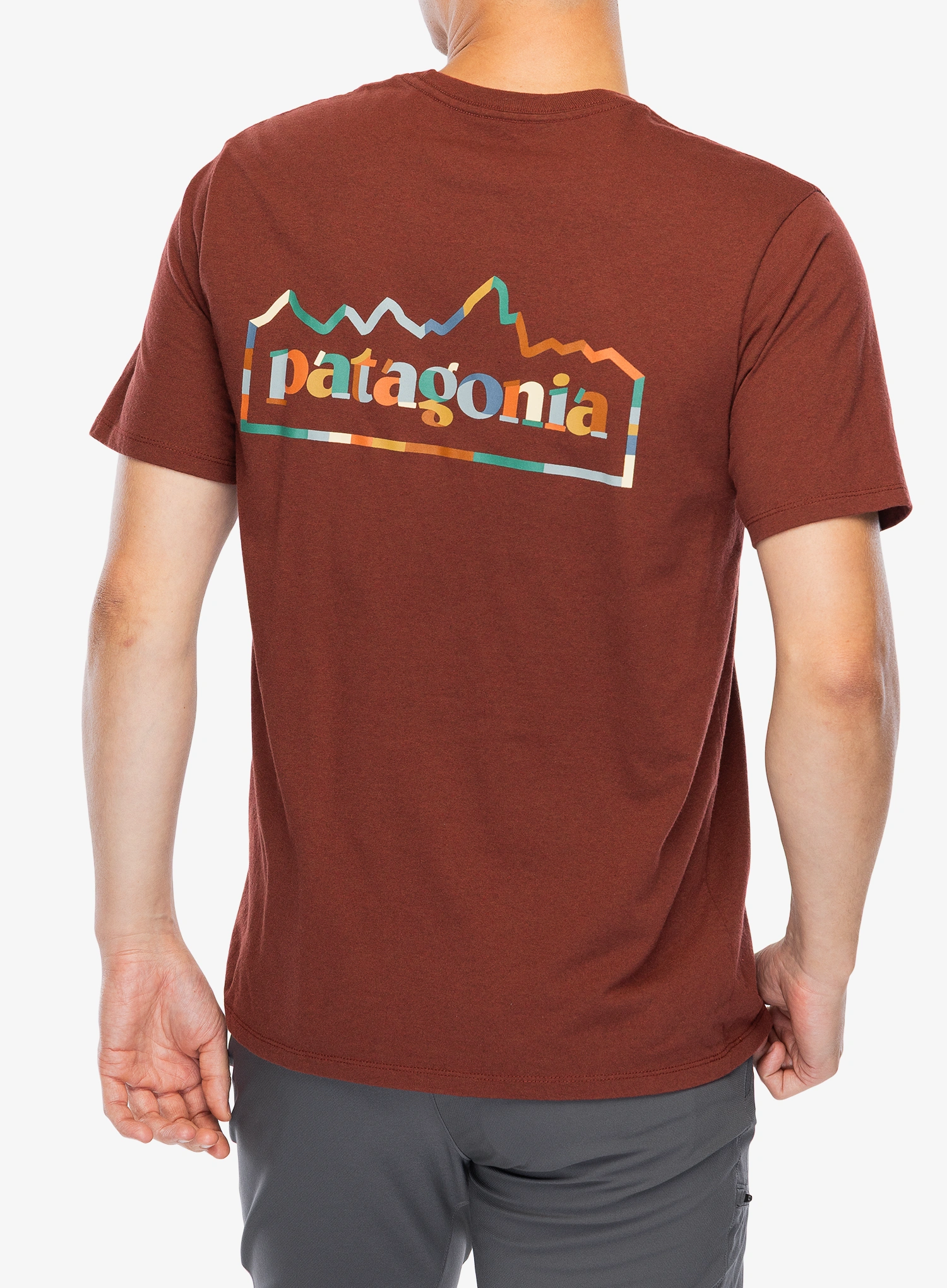 Tričko s potlačou Patagonia Unity Fitz Responsibili-Tee - dried vanilla