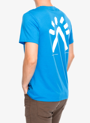 Tričko s potlačou Peak Performance Explore Graphic Tee - brilliant blue