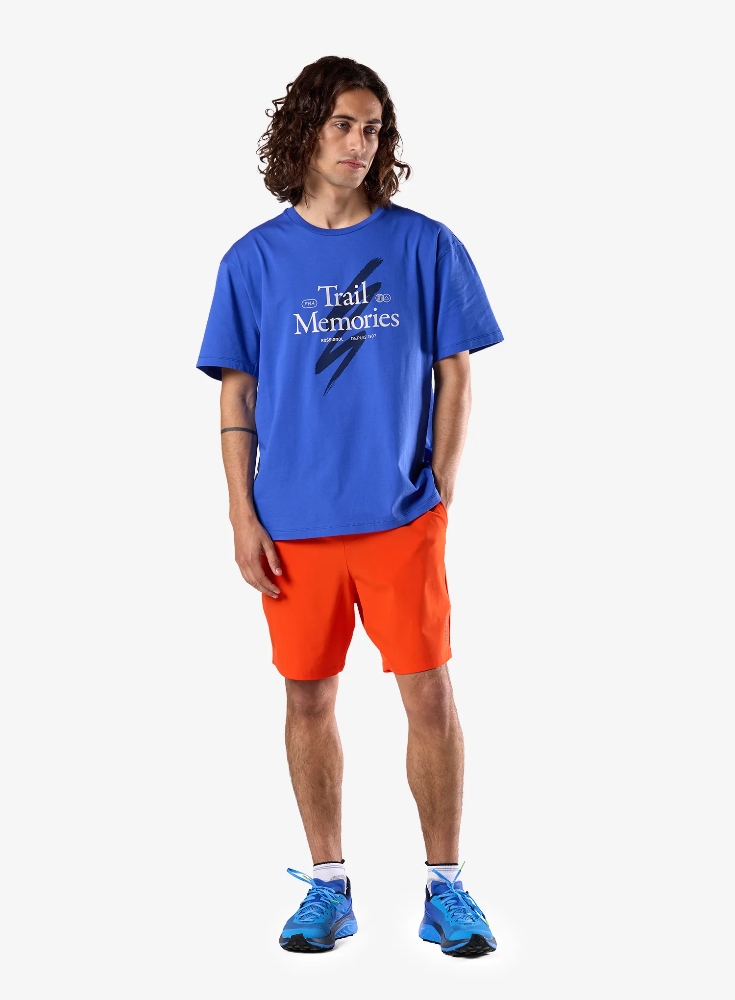 Tričko s potlačou Rossignol Graphic Waterfall Tee - dazzle blue