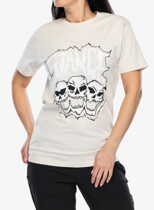 Tričko s potlačou Stance Triple Threat SS - vintage white