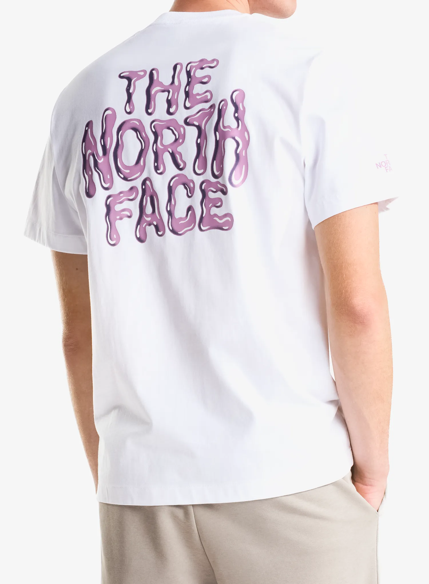 Tričko s potlačou The North Face Drip Logo Relaxed Short Sleeve Tee - tnf white