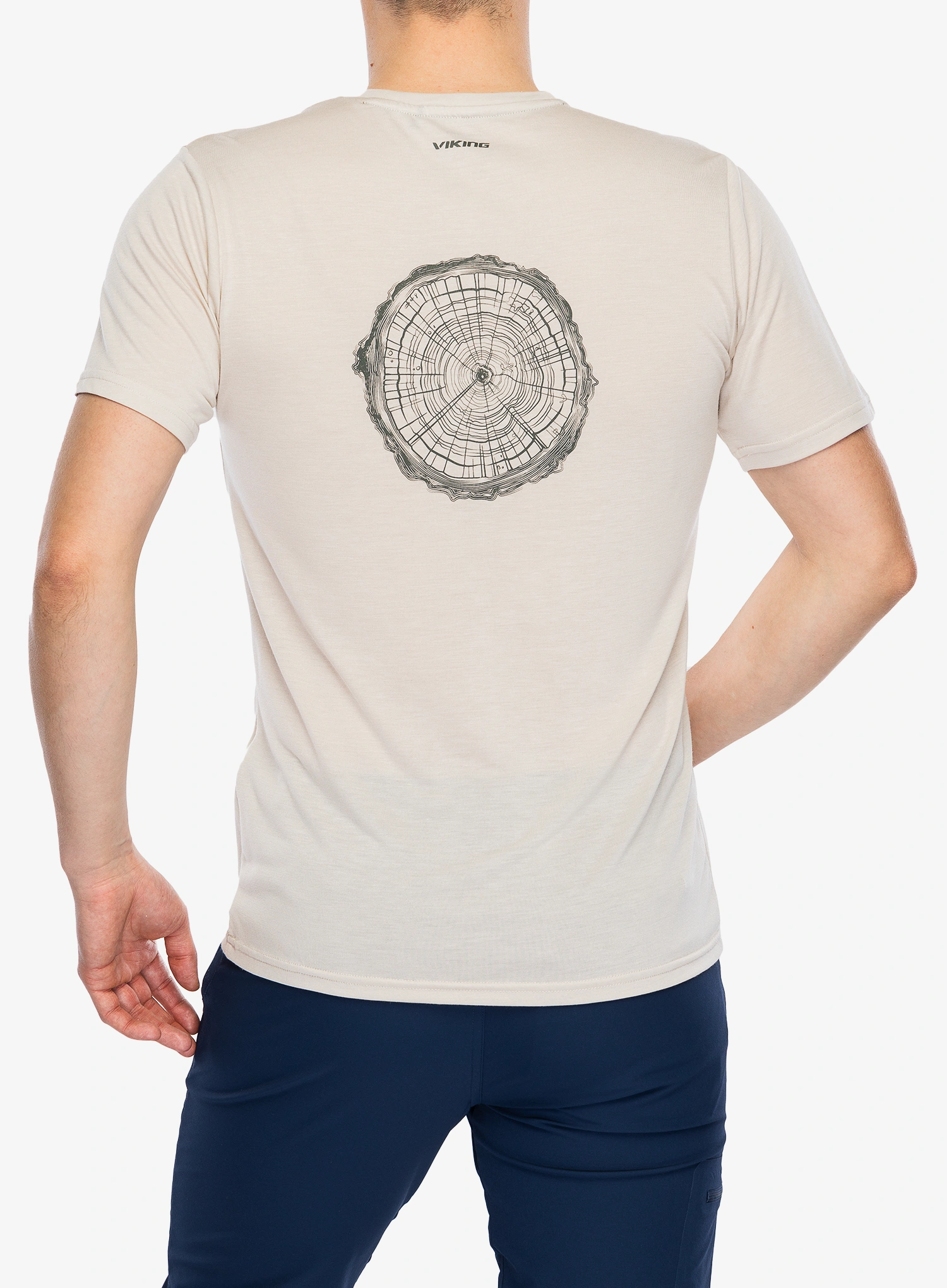 Tričko s potlačou Viking Rune Bamboo - beige/olive