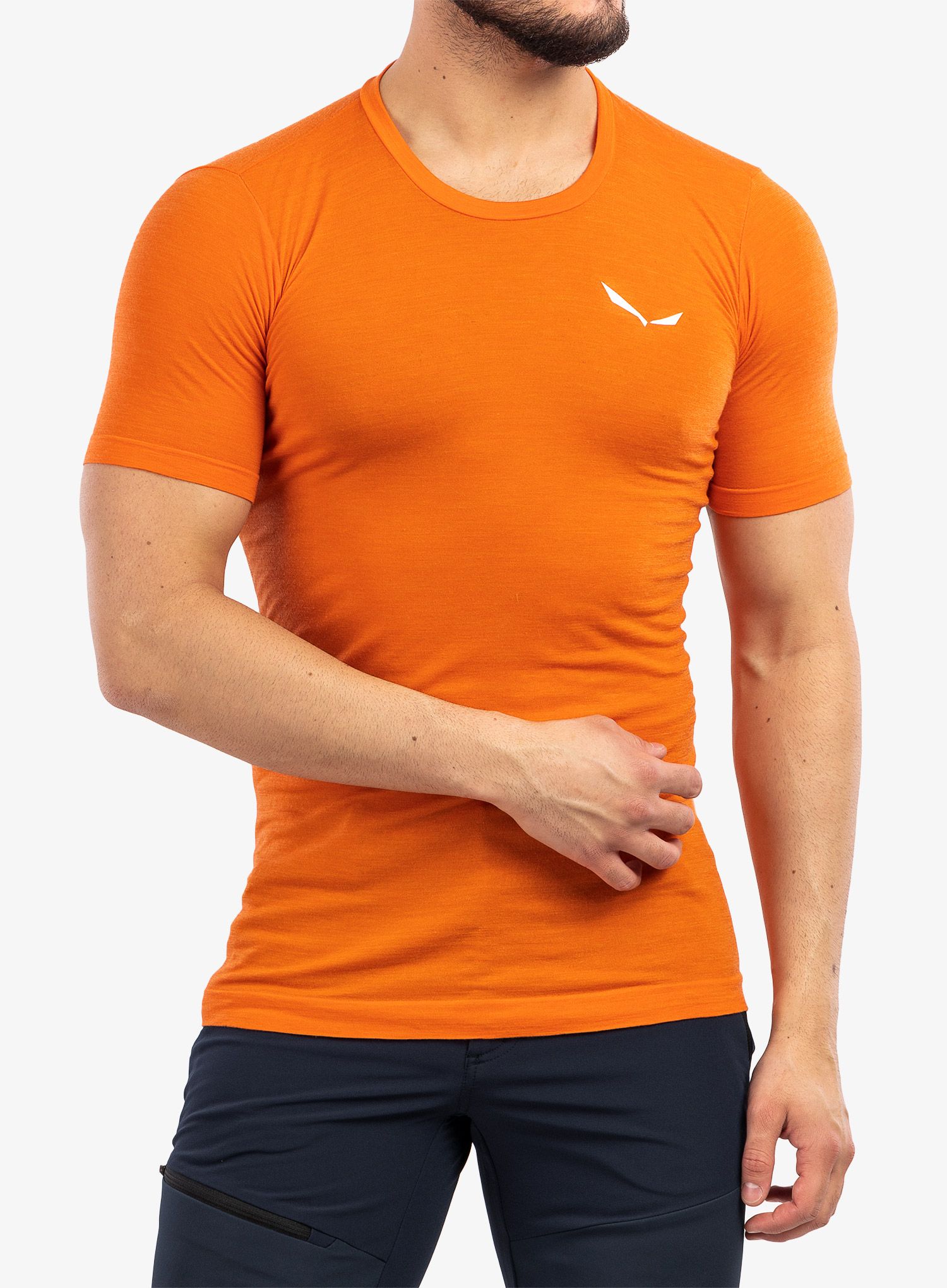 Pánske funkčné tričko Salewa Zebru Fresh AMR T-shirt - red orange