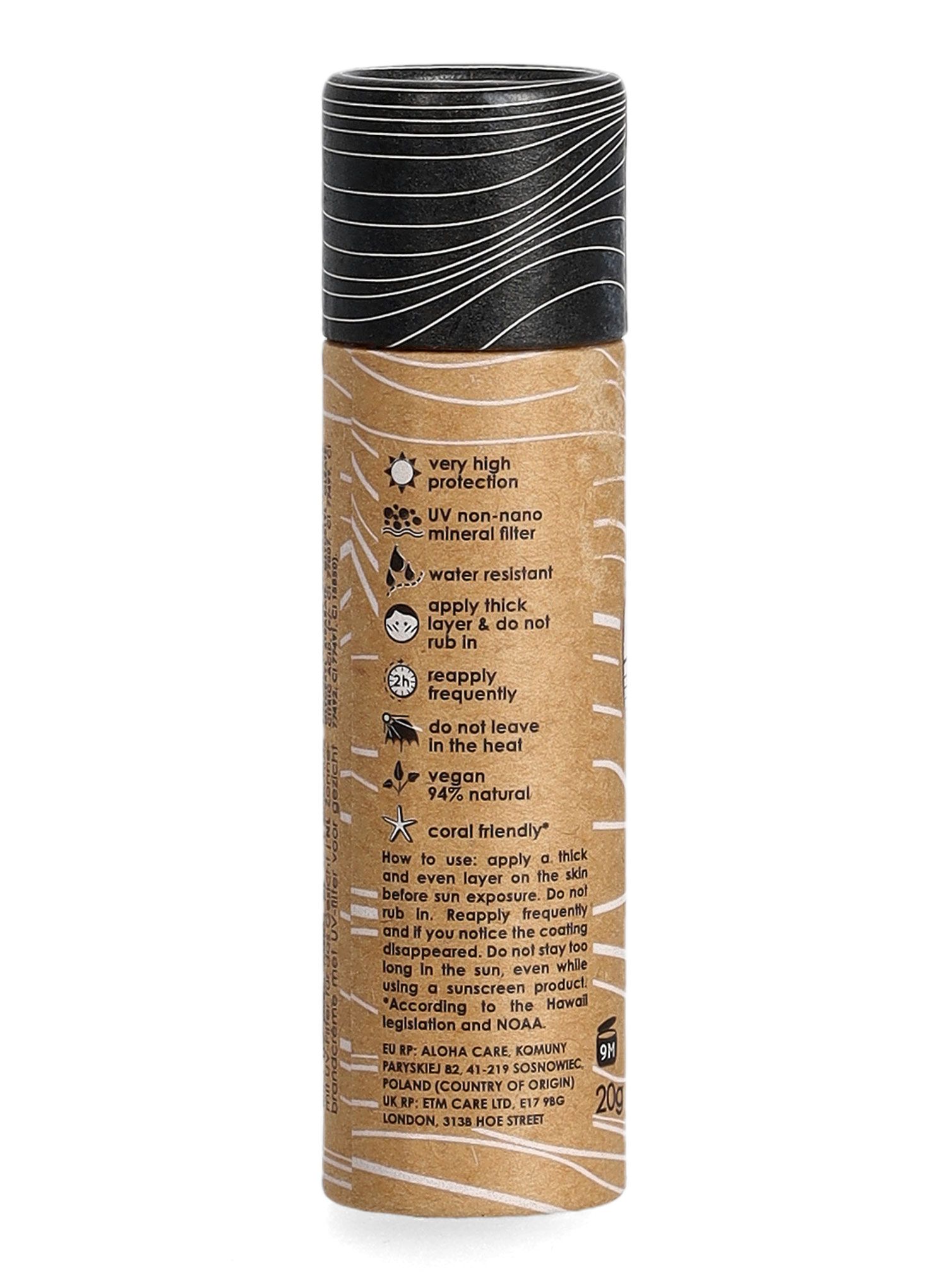 Krém s filtrom Aloha Care Aloha Sun Stick SPF 50+ 20 g - white