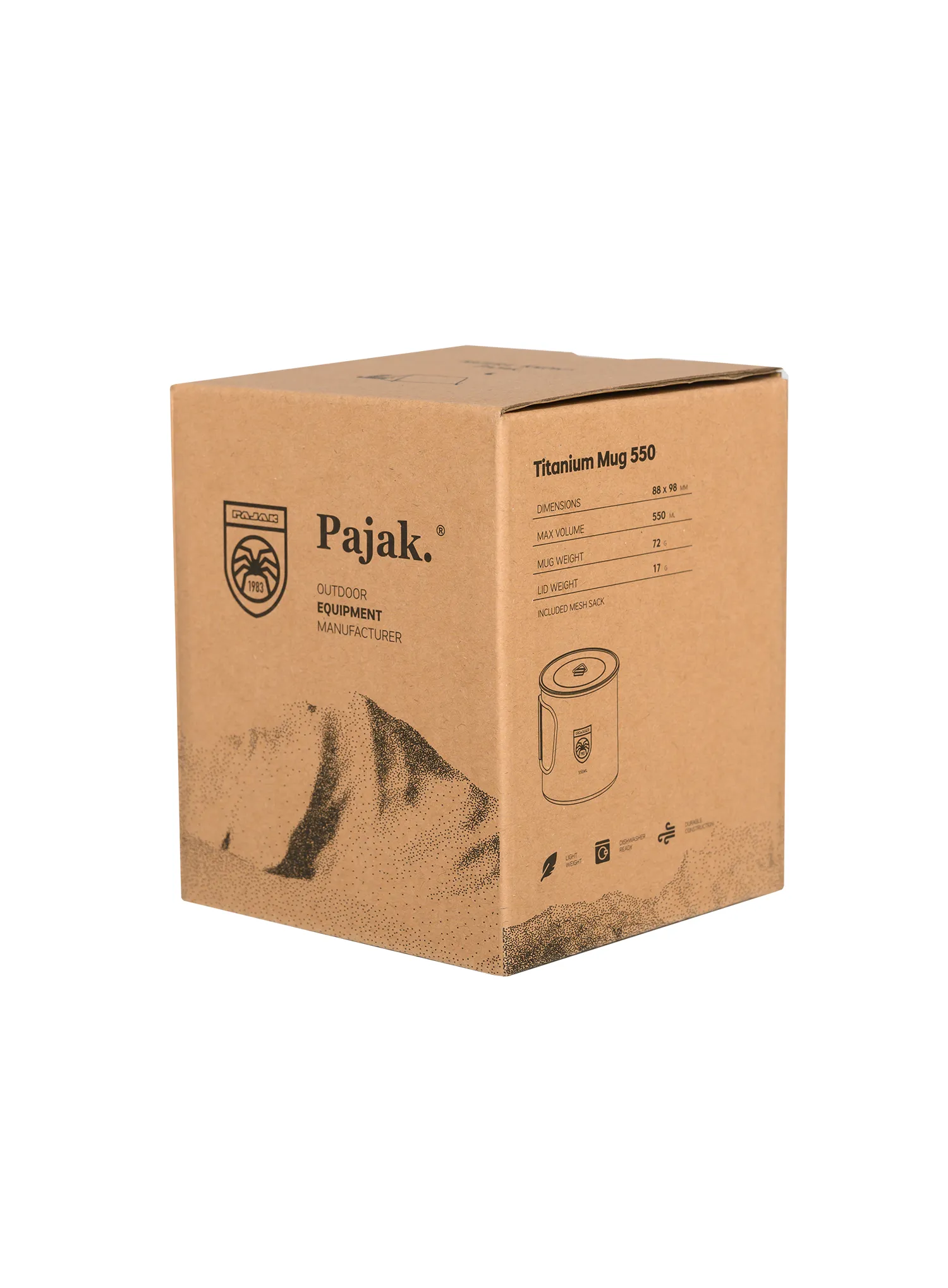Turistický hrnček Pajak Titanium Mug 550 ml