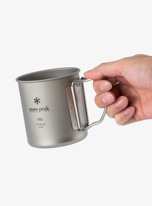Turistický hrnček Snow Peak Titanium Single Wall 450 ml Mug