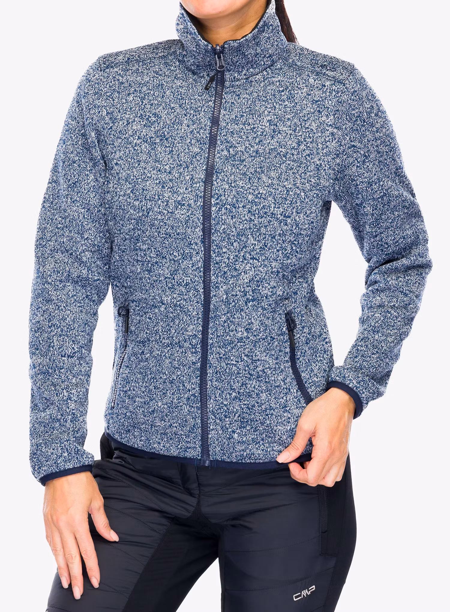 Zimná bunda dámska CMP Page Jacket Zip Hood Detachble Inn.Jacket - black blue