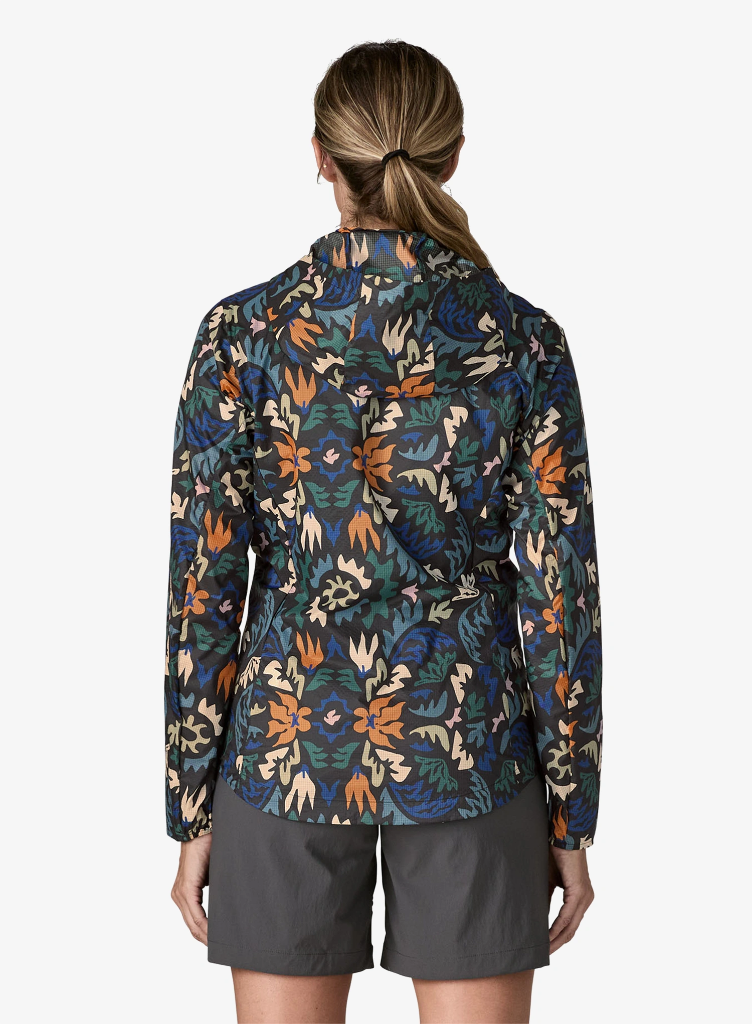 Bežecká bunda dámska Patagonia Houdini Jacket - kaleido/black