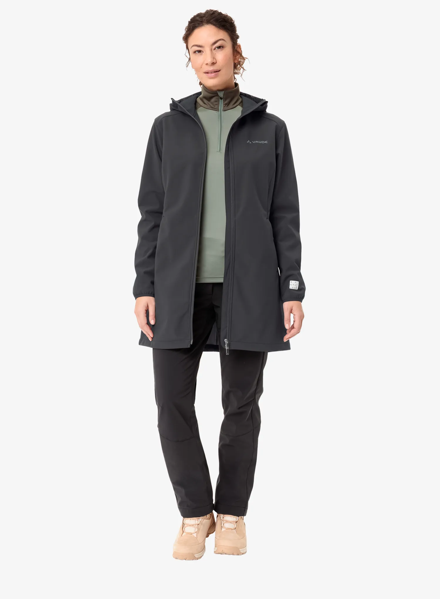 Bunda dámska Vaude Moena Softshell Parka - phantom black