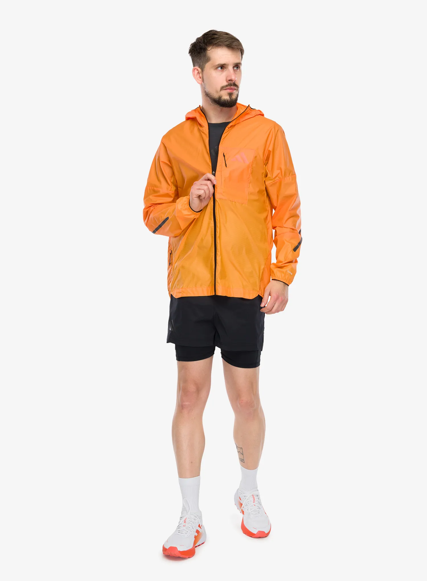 Bežecká bunda adidas TERREX Xperior CLIMA365 Light Windweave Jacket - impact orange/pure tangerine