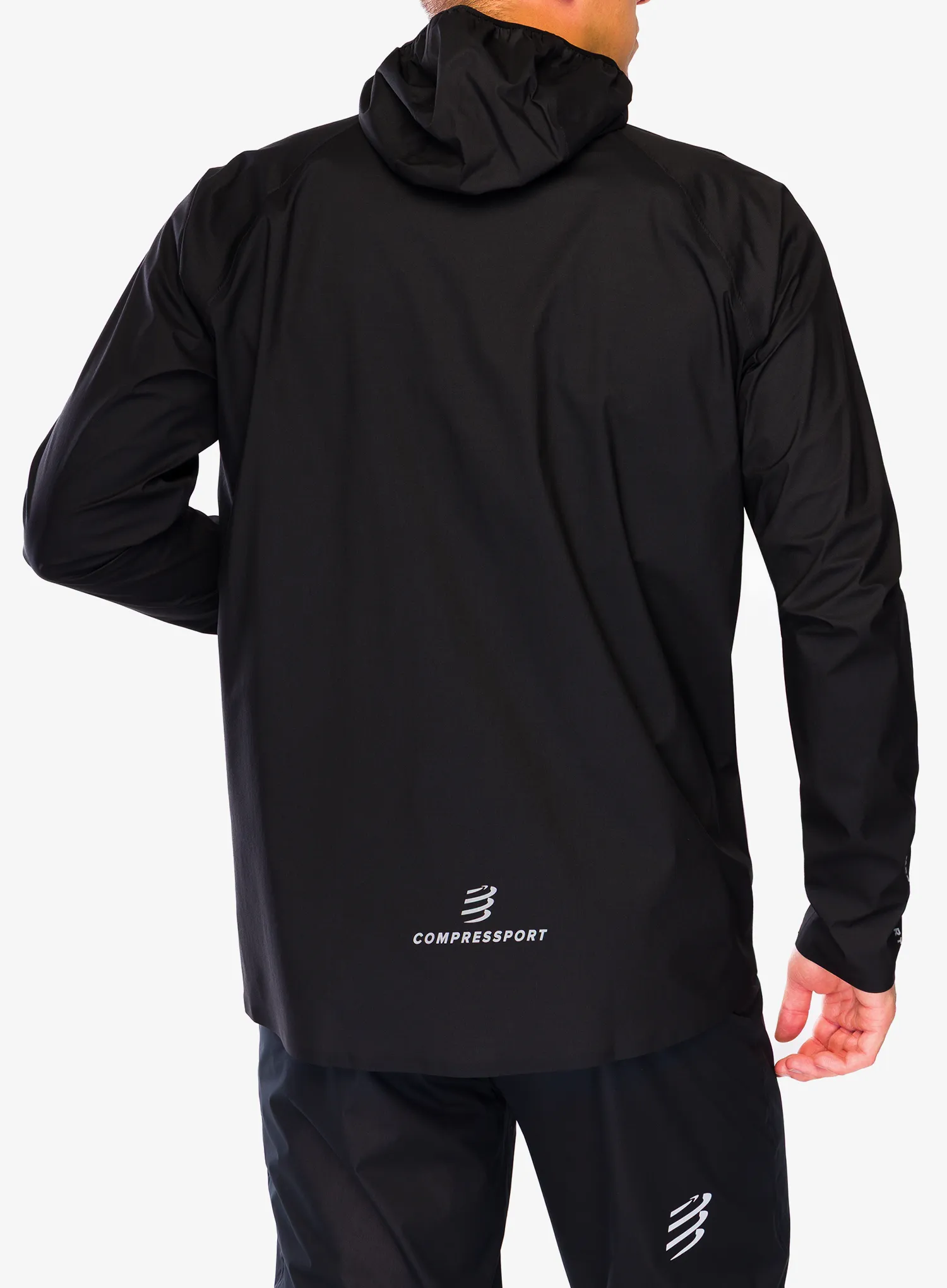 Bežecká bunda Compressport Thunderstorm Waterproof Jacket - black