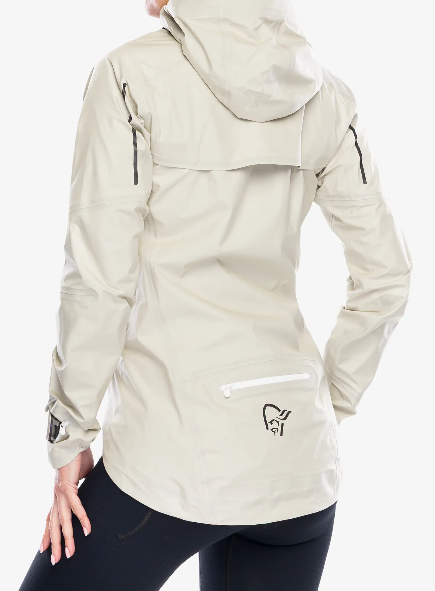 Bežecká bunda dámska Norrona Senja GORE TEX Jacket - oatmeal