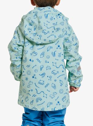 Detská bunda Didriksons Norma Print Jacket 3 - doodle pale mint
