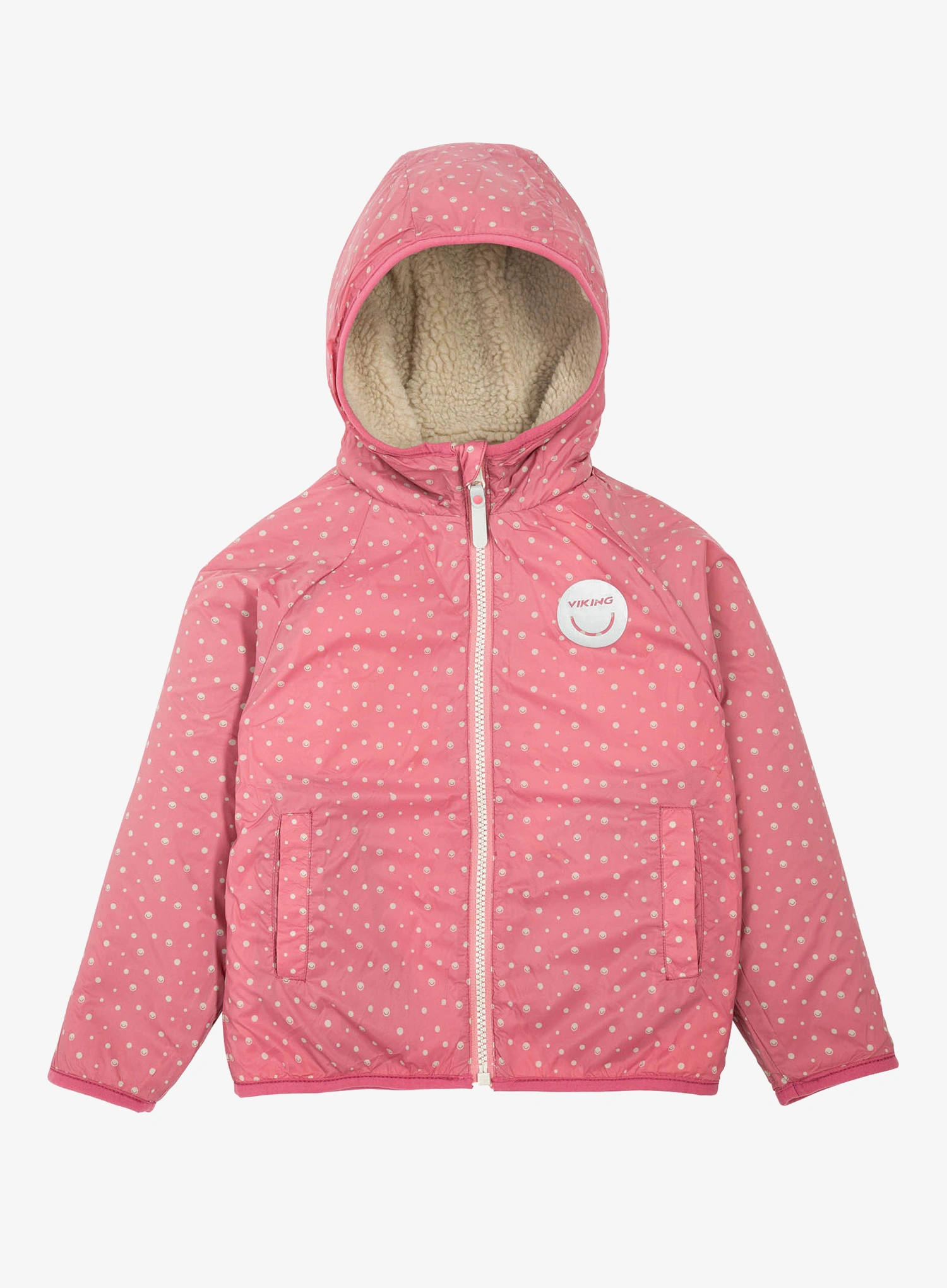 Detská bunda Viking Play Reversible Pile Jacket - pink/cement