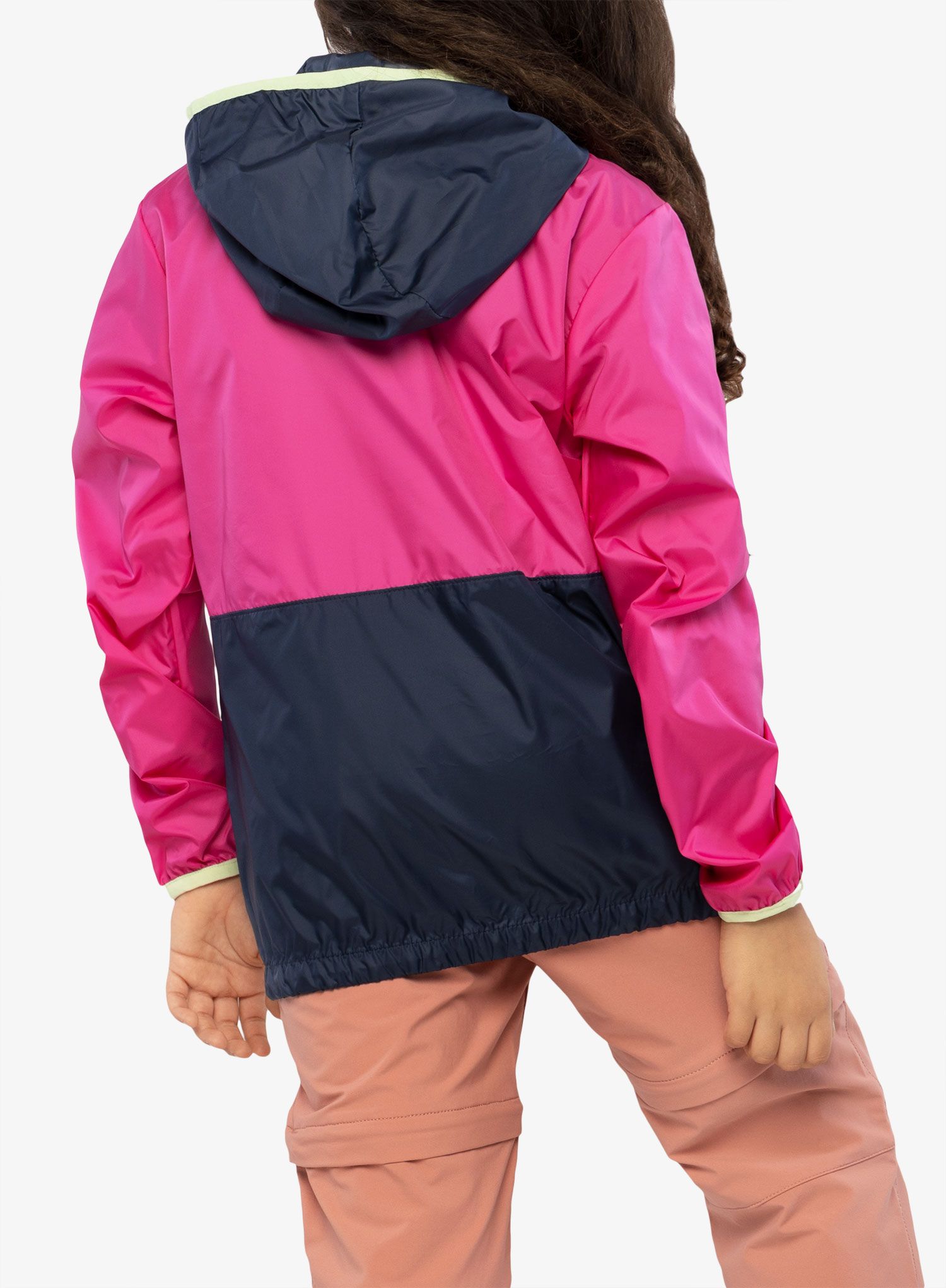 Dievčenská bunda Columbia Back Bowl Hooded Windbreaker - pink ice/nocturnal/key west