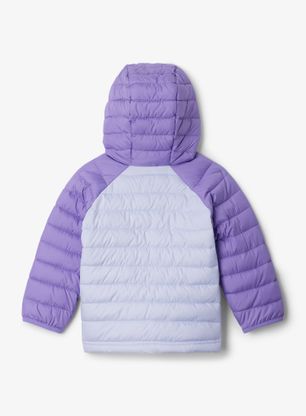 Dievčenská bunda Columbia Powder Lite II Hooded Jacket - snowdrift/paisley purple