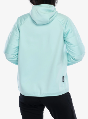 Dámska hybridná bunda dámska adidas TERREX Multi CLIMAWARM Insulated Hybrid Hooded Jacket - semi flash aqua