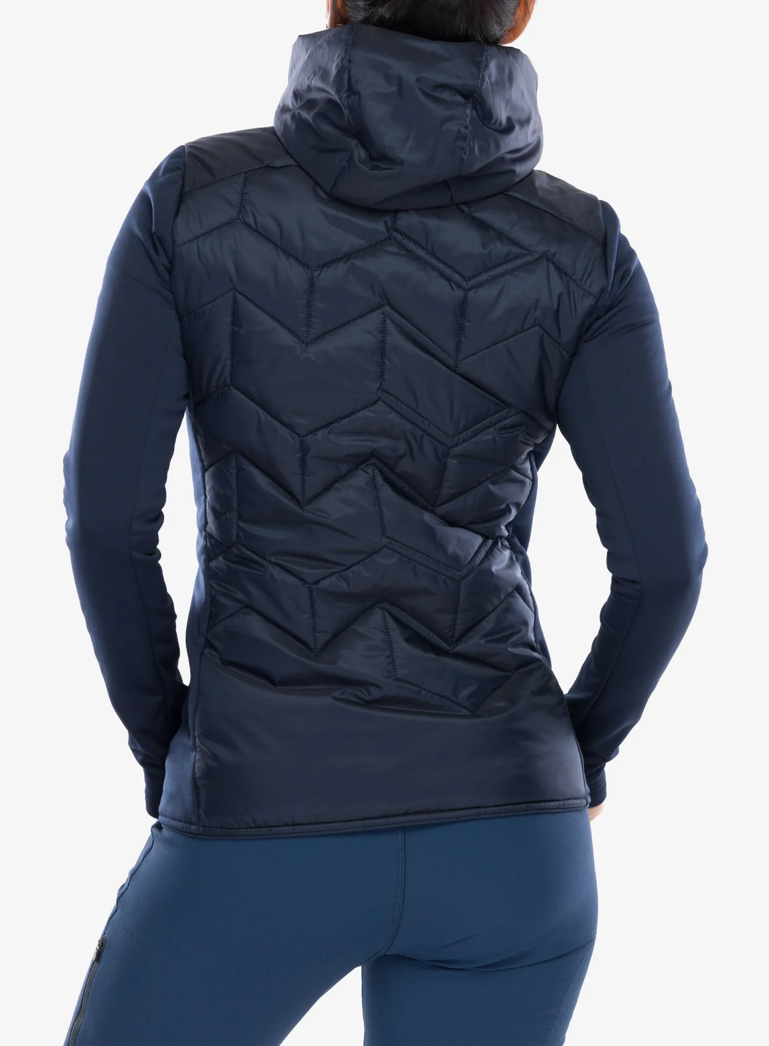 Dámska hybridná bunda dámska Peak Performance Elevate Liner Hybrid Hood - blue shadow